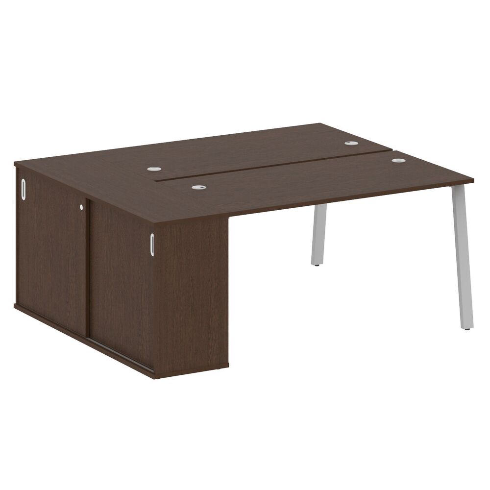 Рабочая станция на А-образном м/к с опорным шкафом-купе