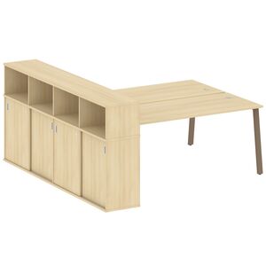 Рабочая станция на А-образном м/к с опорным шкафом-купе