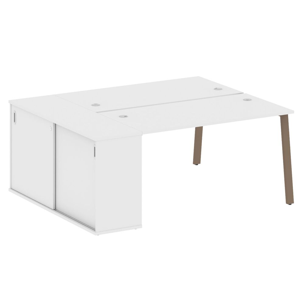 Рабочая станция на А-образном м/к с опорным шкафом-купе