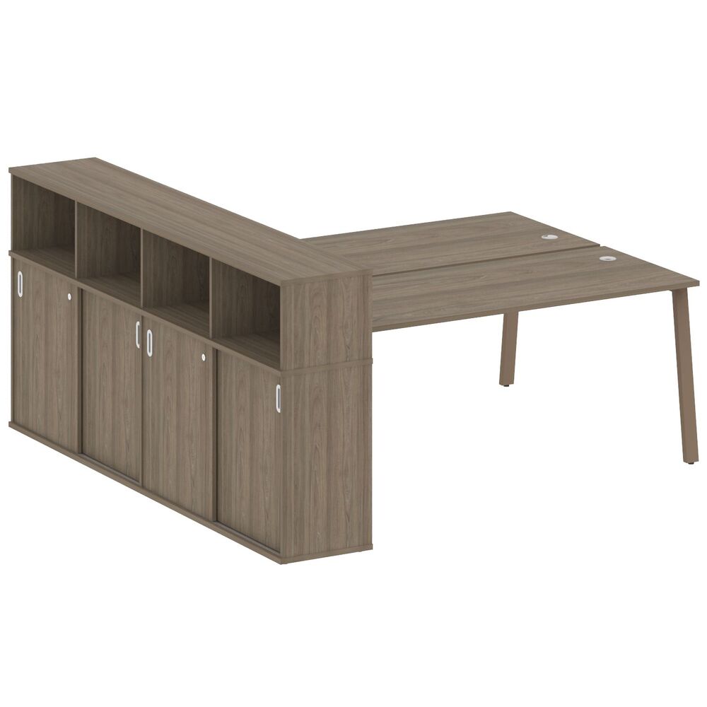 Рабочая станция на А-образном м/к с опорным шкафом-купе