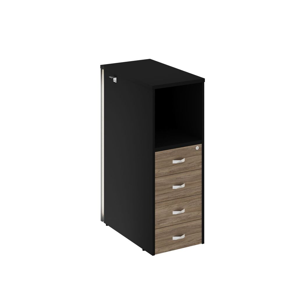 Onix Тумба с подсветкой 4 ящика проходная, средняя