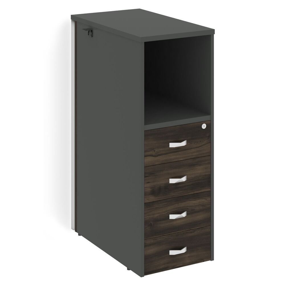 Onix Тумба с подсветкой 4 ящика проходная, средняя