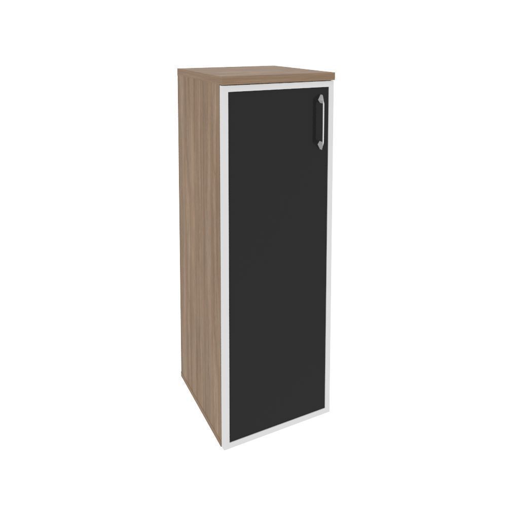 Шкаф средний узкий левый (стекло черное)