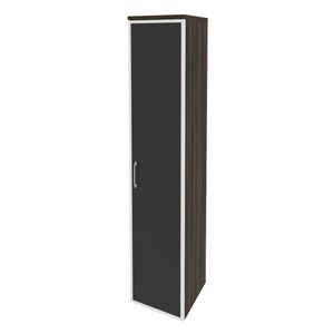 Шкаф высокий узкий правый (стекло черное)