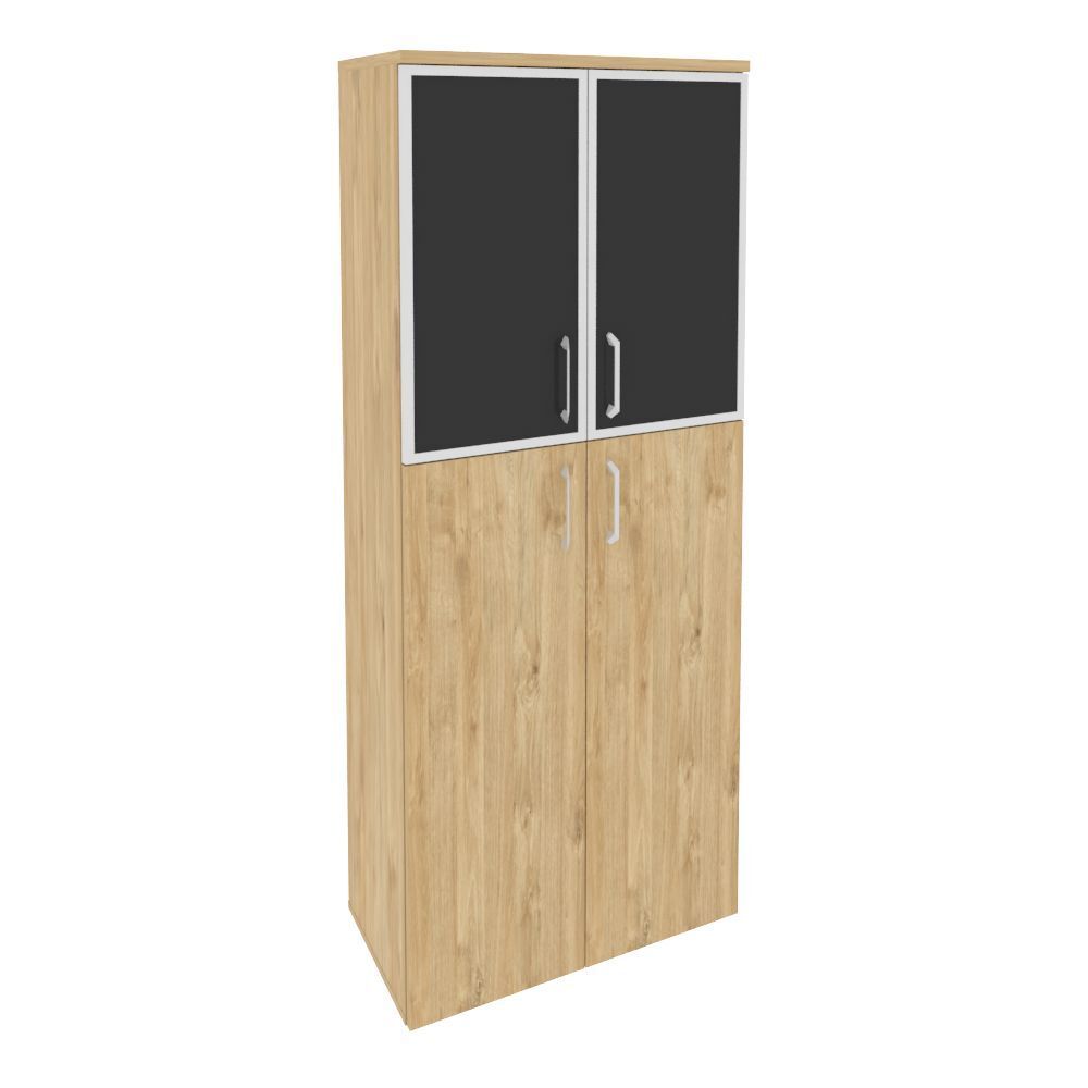 Шкаф высокий широкий (стекло черное)