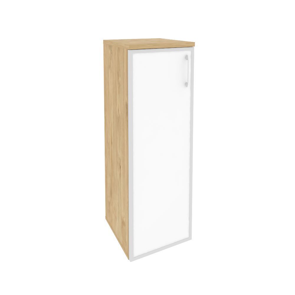 Шкаф средний узкий левый (стекло белое)