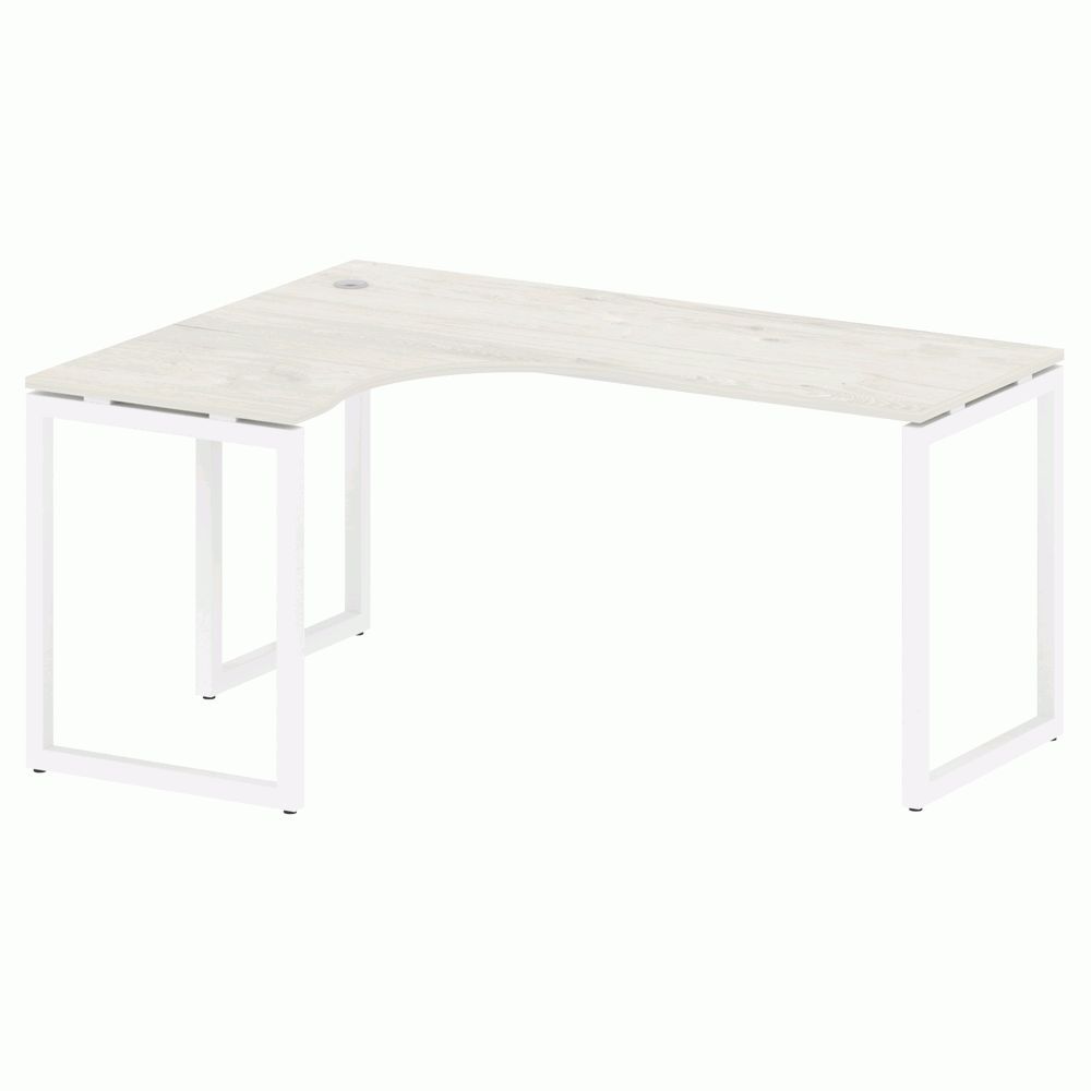 Стол криволинейный левый на О-образном м/к