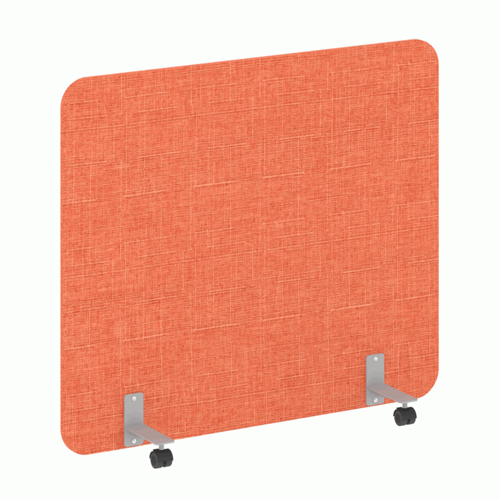 Перегородка на металлических опорах, на роликах