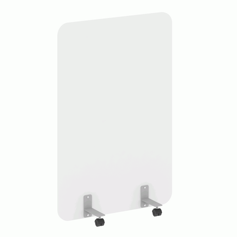 Перегородка на металлических опорах, на роликах