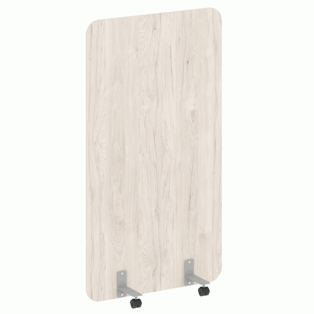 Перегородка на металлических опорах, на роликах