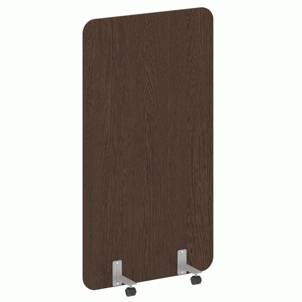 Перегородка на металлических опорах, на роликах