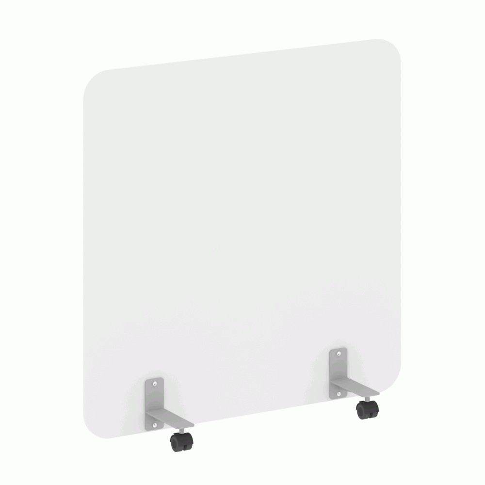 Перегородка на металлических опорах, на роликах