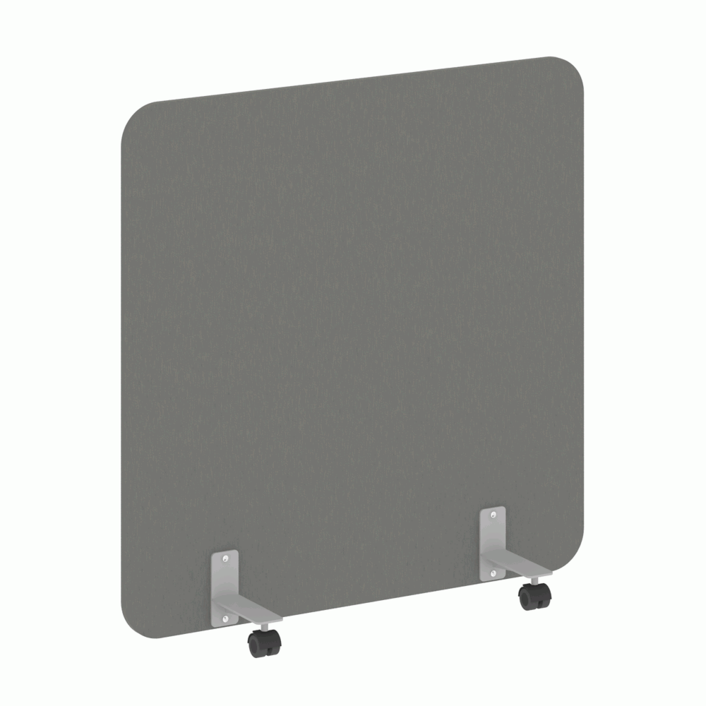 Перегородка на металлических опорах, на роликах