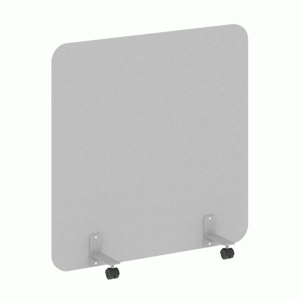 Перегородка на металлических опорах, на роликах