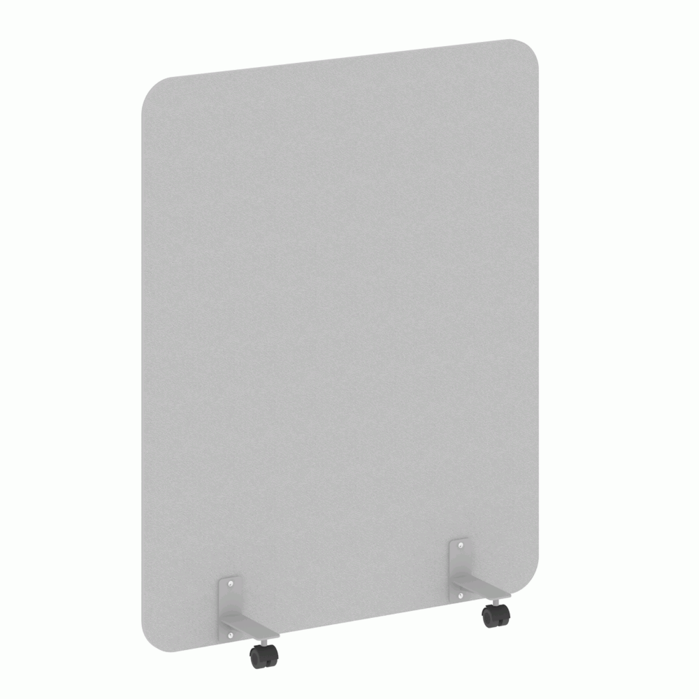 Перегородка на металлических опорах, на роликах