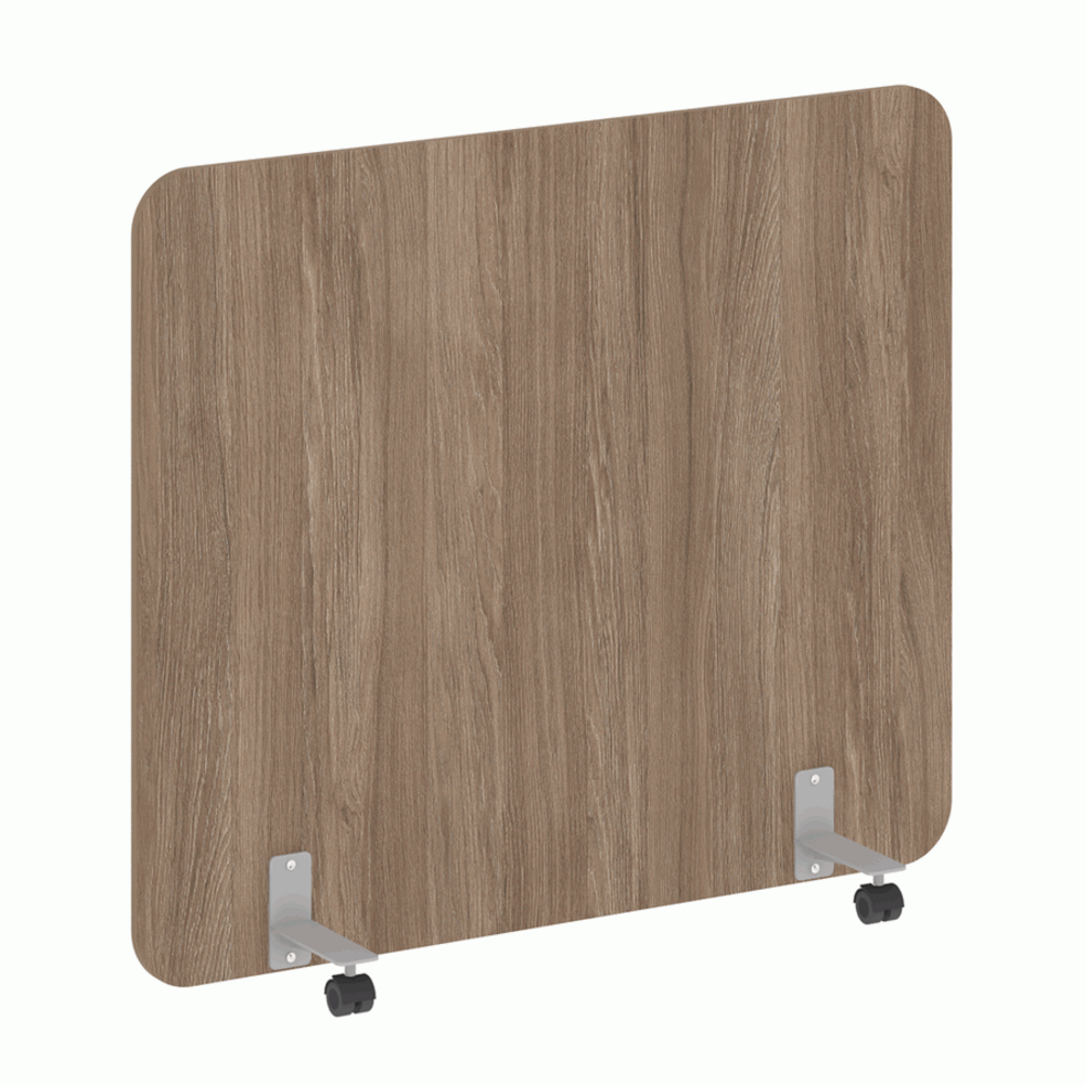 Перегородка на металлических опорах, на роликах