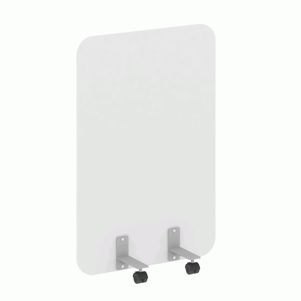 Перегородка на металлических опорах, на роликах