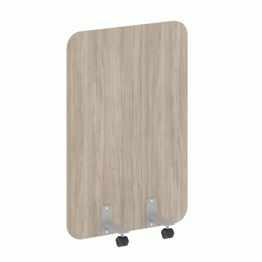 Перегородка на металлических опорах, на роликах