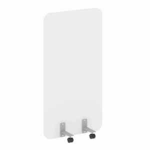 Перегородка на металлических опорах, на роликах