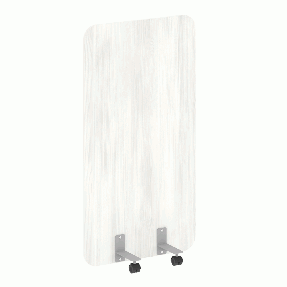 Перегородка на металлических опорах, на роликах