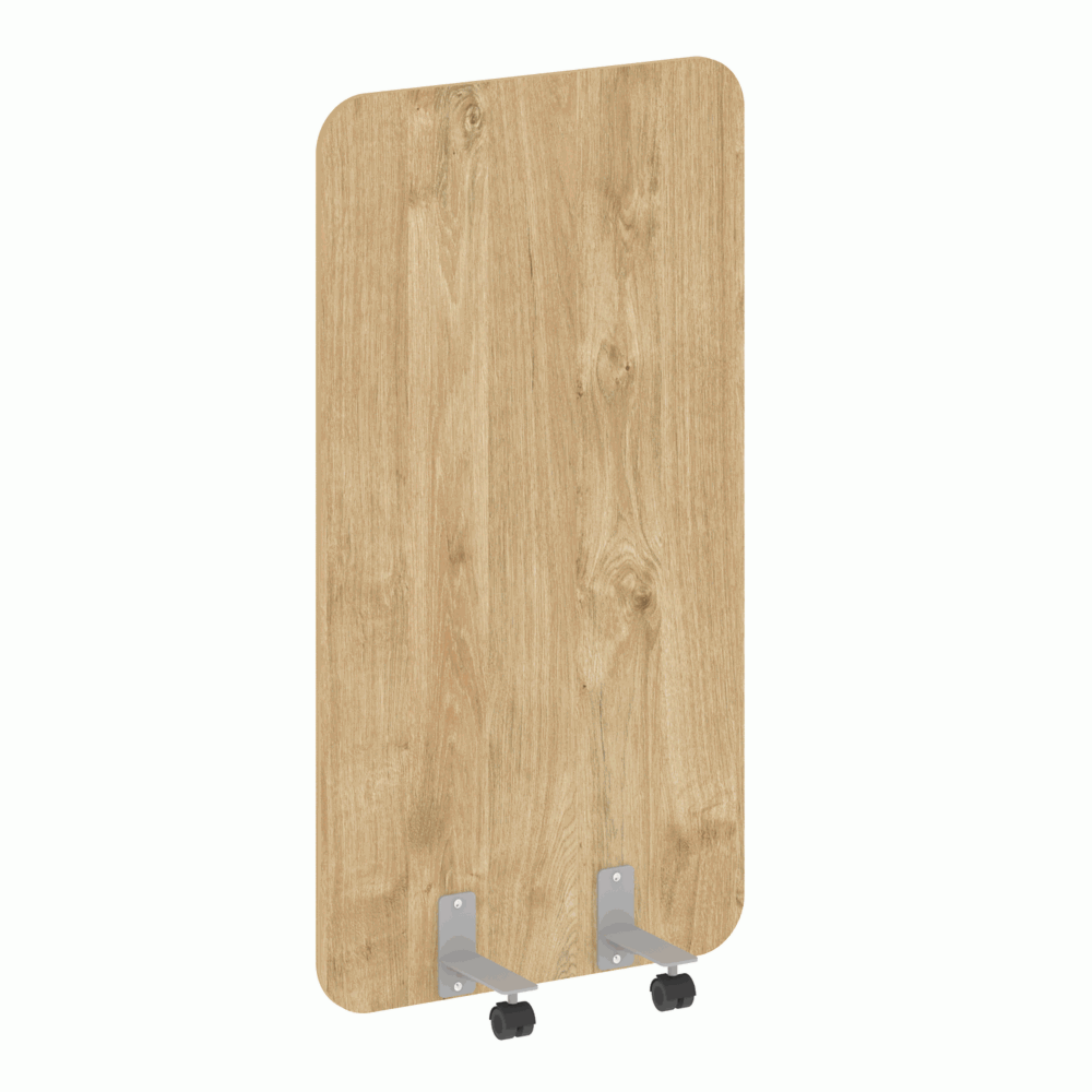 Перегородка на металлических опорах, на роликах