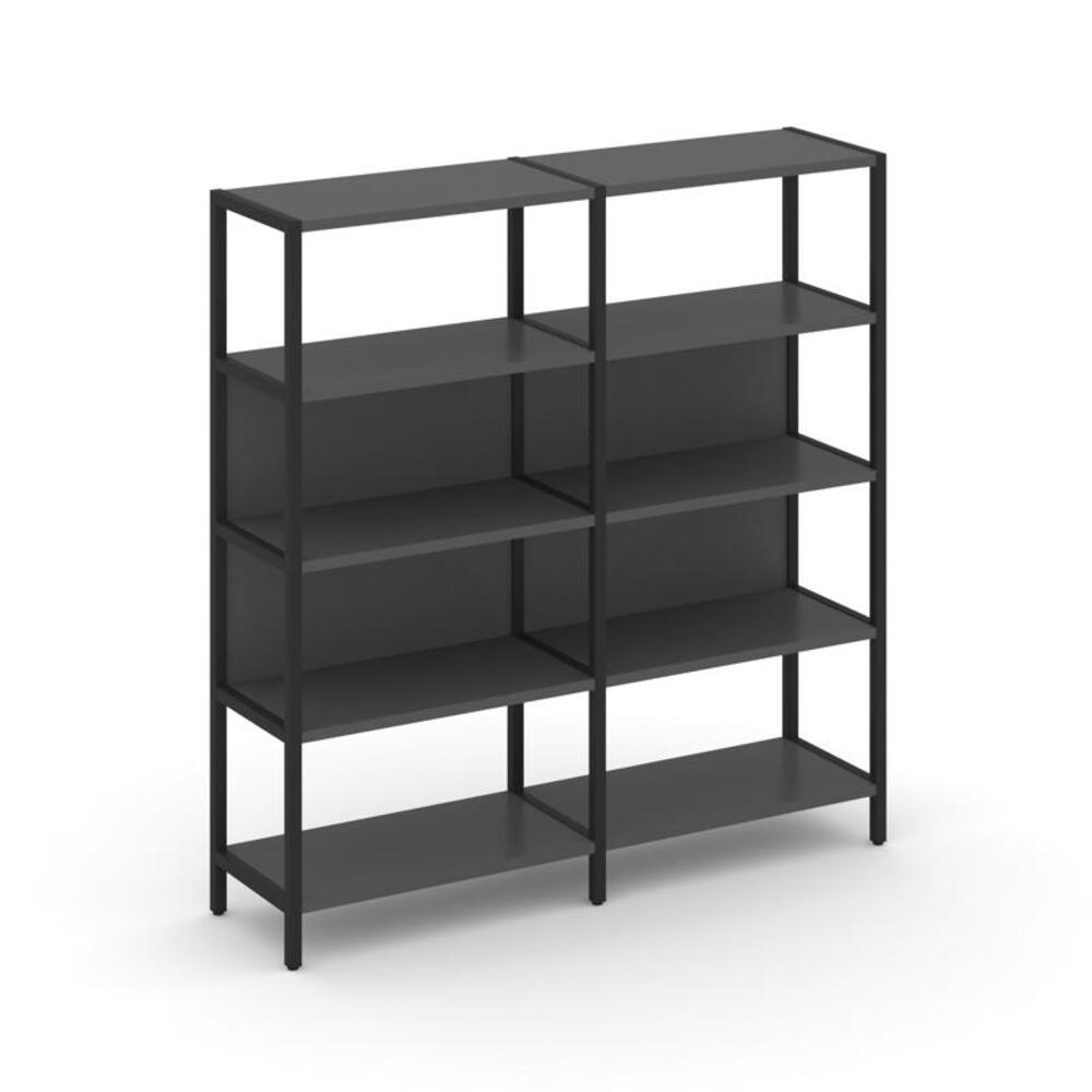 Двухсекционный стеллаж четырехярусный