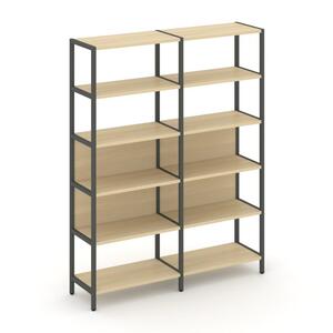 Двухсекционный стеллаж пятиярусный