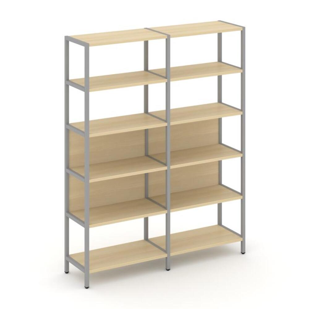 Двухсекционный стеллаж пятиярусный