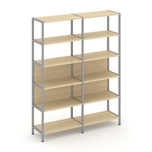Двухсекционный стеллаж пятиярусный