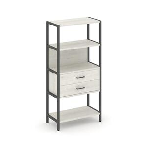Односекционный стеллаж четырехярусный с ящиками