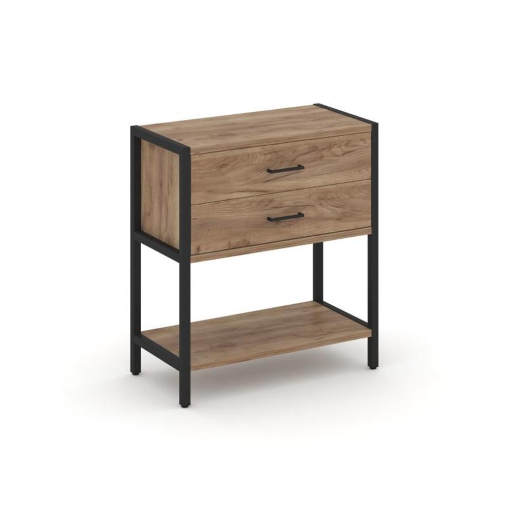 Односекционный стеллаж двухярусный с ящиками