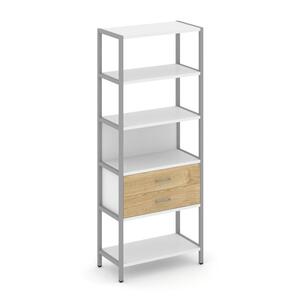 Односекционный стеллаж пятиярусный с ящиками