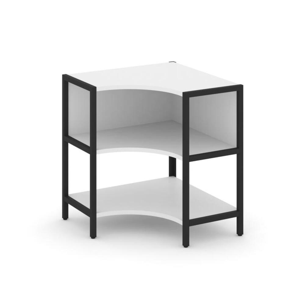 Односекционный угловой стеллаж двухярусный