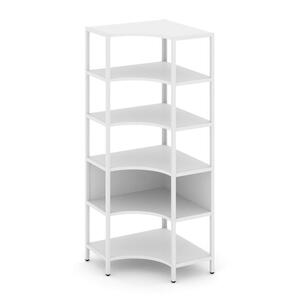 Односекционный угловой стеллаж пятиярусный