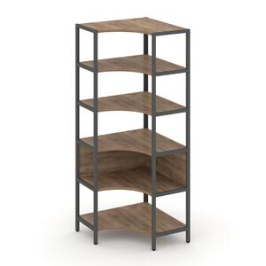 Односекционный угловой стеллаж пятиярусный