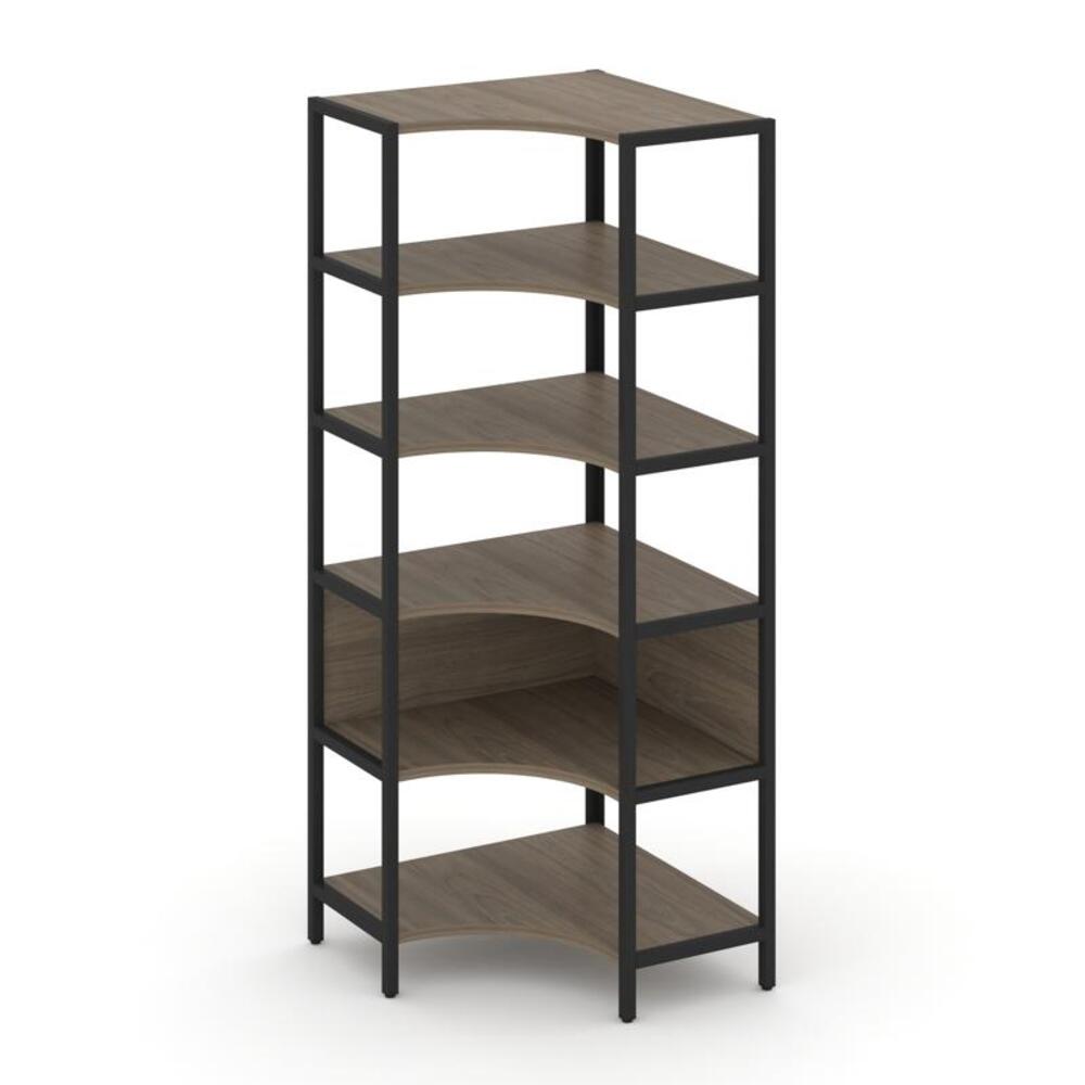 Односекционный угловой стеллаж пятиярусный