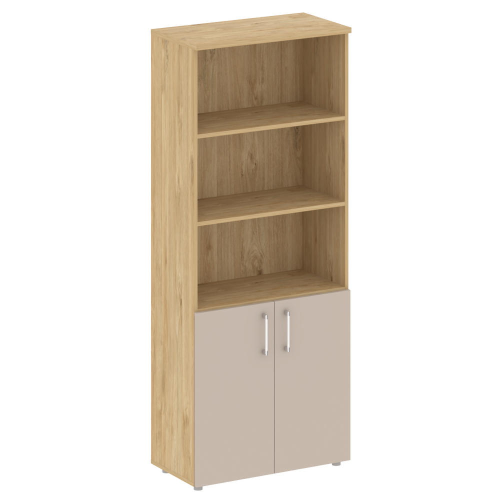 Шкаф высокий широкий (2 низких фасада ЛДСП)