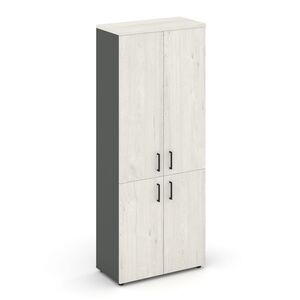 Шкаф высокий широкий (2 низких фасада ЛДСП + 2 средних фасада ЛДСП)