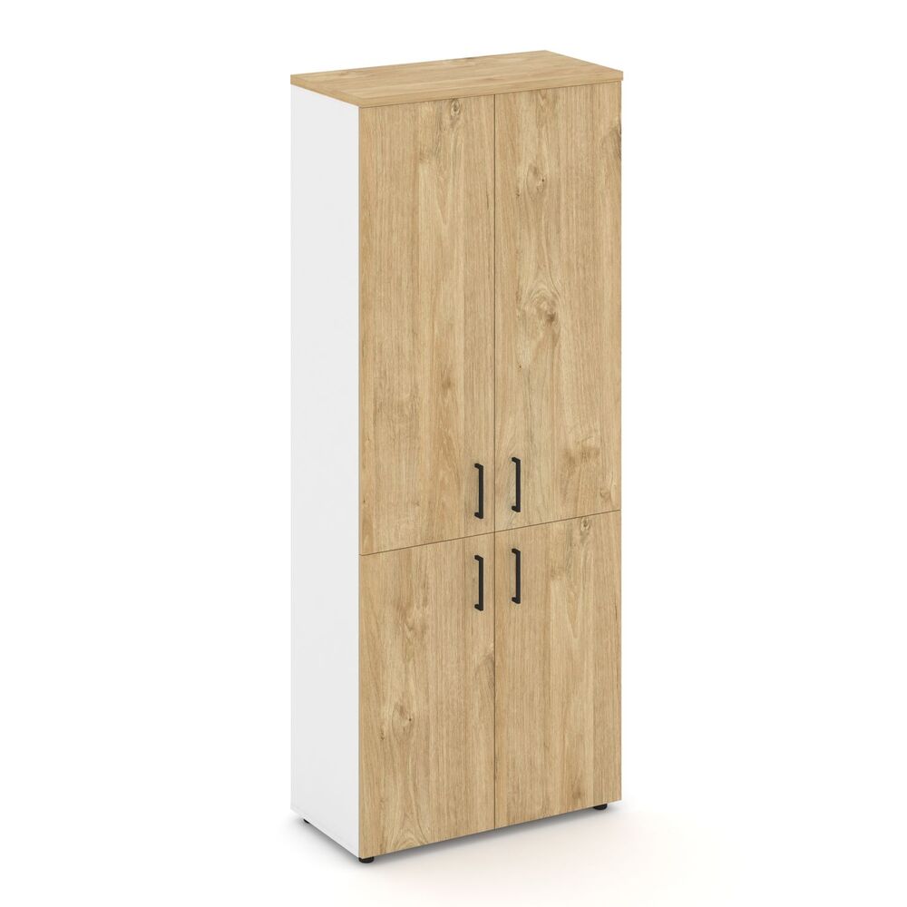 Шкаф высокий широкий (2 низких фасада ЛДСП + 2 средних фасада ЛДСП)