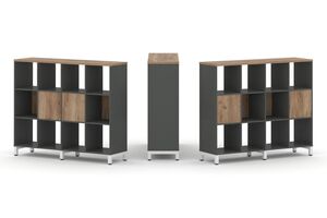 Набор стеллажа двухстороннего, 3 яруса