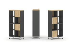 Набор стеллажа двухстороннего, 4 яруса