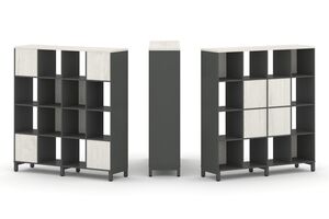 Набор стеллажа двухстороннего, 4 яруса