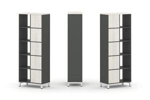 Набор стеллажа двухстороннего, 5 ярусов