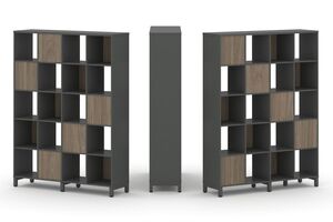 Набор стеллажа двухстороннего, 5 ярусов