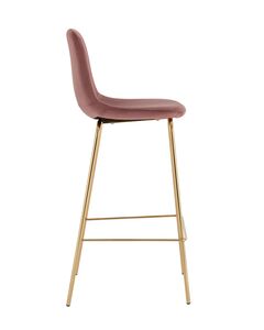 Стул барный Валенсия SN велюр пыльно-розовый золотые ножки 2 шт