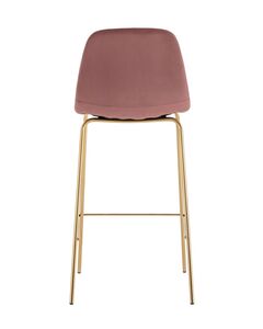 Стул барный Валенсия SN велюр пыльно-розовый золотые ножки 2 шт