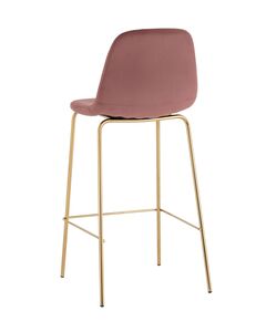 Стул барный Валенсия SN велюр пыльно-розовый золотые ножки 2 шт