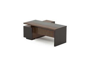 Стол руководителя на опорной сервисной тумбе (правый)