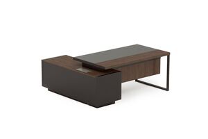 Стол руководителя на опорной сервисной тумбе (правый)