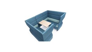 Акустическая кабина с двухместными диванами и столиком